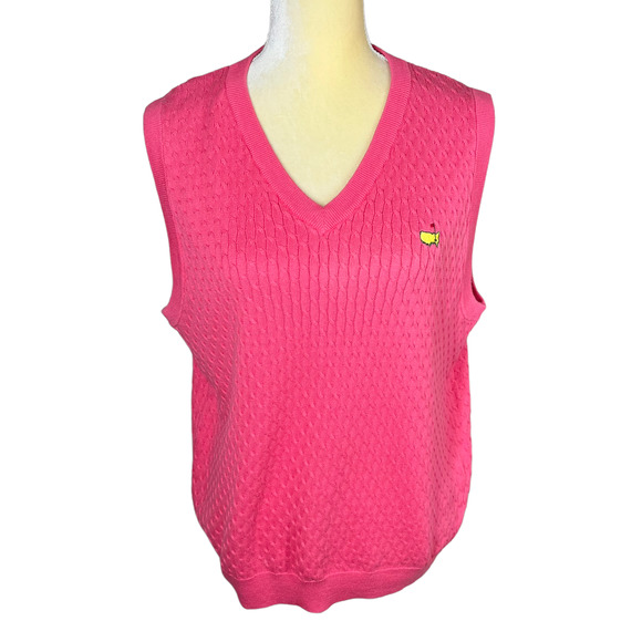 Magnolia Lane Sweaters - Magnolia Lane Masters Golf Pink Sweater Vest Size Large EUC D4-12